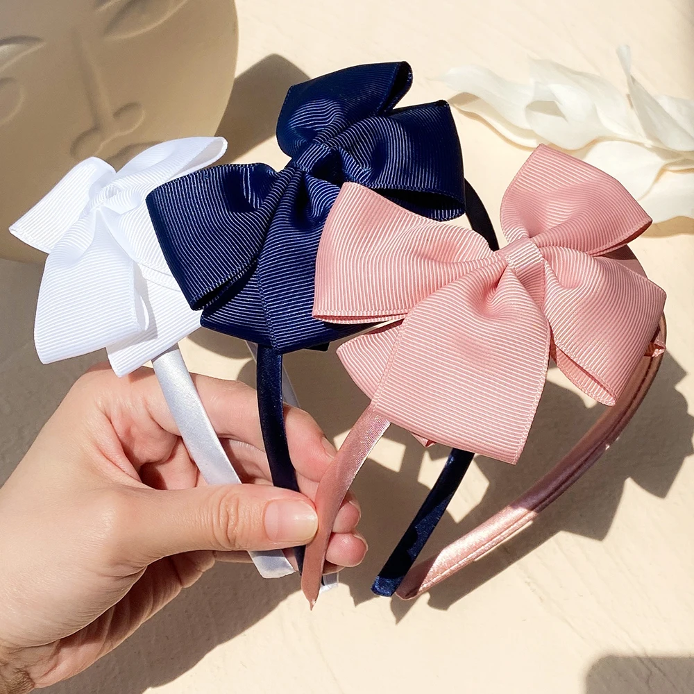 Diadema con lazo para niña – tejido artesanal - imagen 2