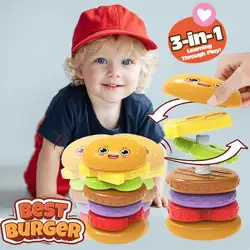Burger Baby juguete Montessori sensorial de torre apilable