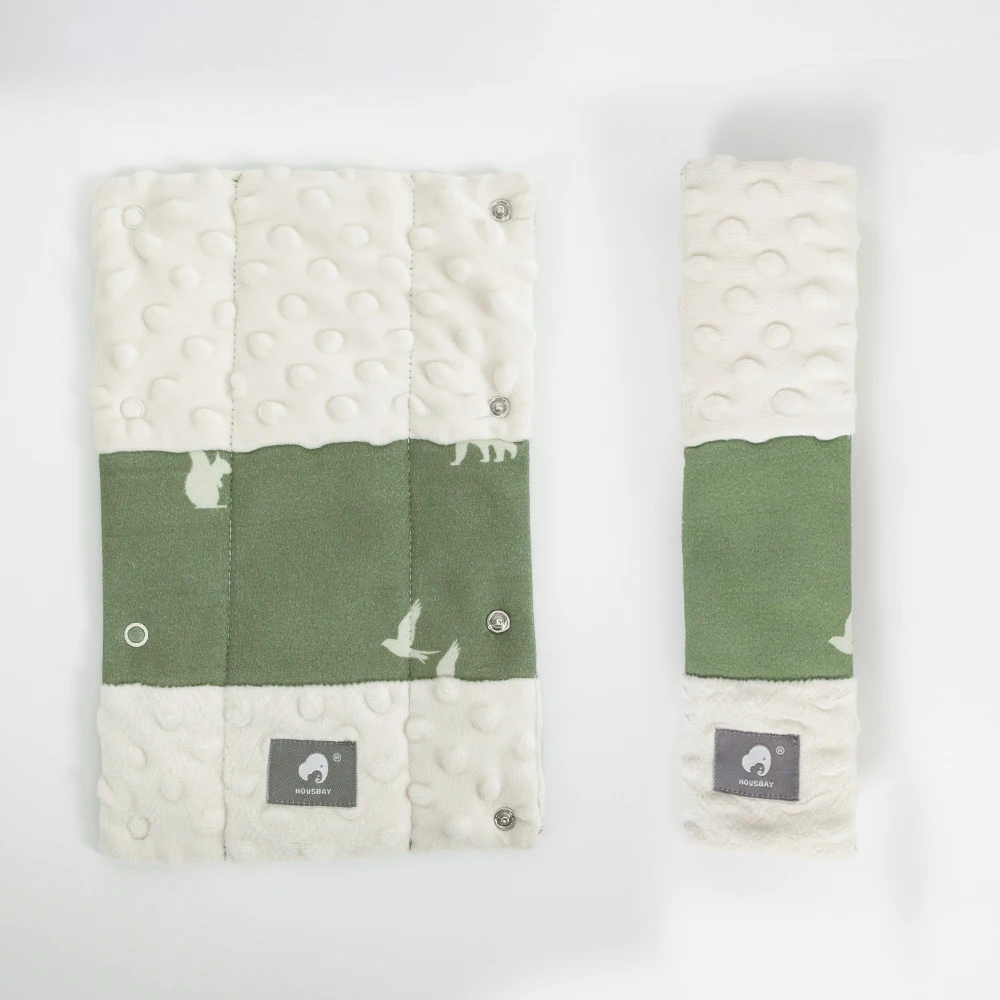 Fundas para cinturón de seguridad terciopelo beige patchwork - imagen 5