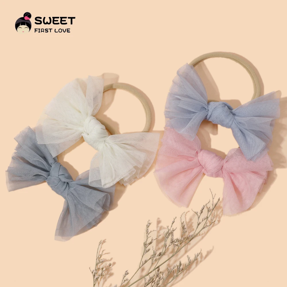 Diadema de lazo con encaje para niña – Accesorio de pelo infantil - imagen 2