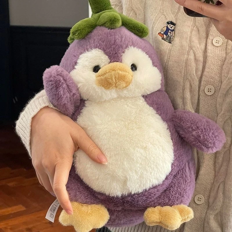 Peluche pingüino kawaii de abrazo suave, almohada rellena - imagen 4