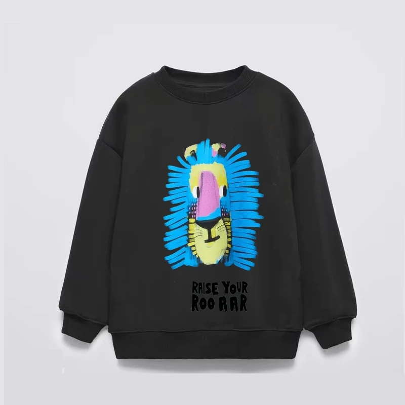 Sudadera infantil de algodón con estampado en dibujos animados