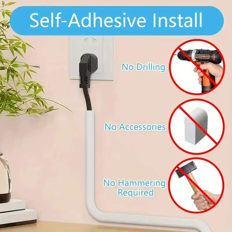 Canaleta autoadhesiva para cables flexible en esquinas de pared - imagen 3