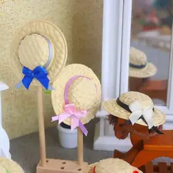 Sombrero de paja artesanal para muñecas con protección solar