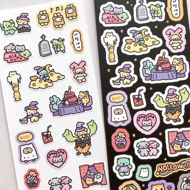Pegatinas coreanas de conejo decorativas para álbumes y diarios