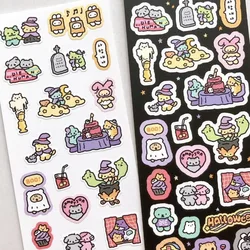 Pegatinas coreanas de conejo decorativas para álbumes y diarios