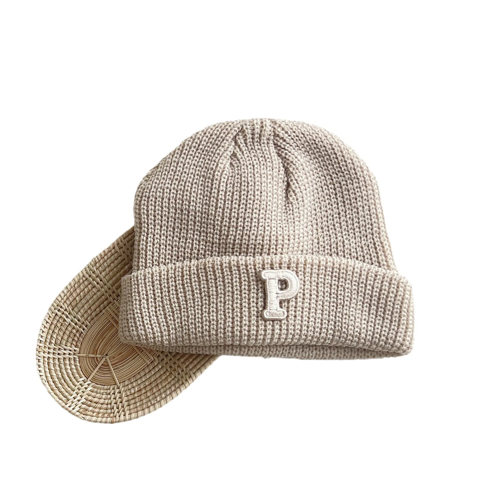 Gorro de lana estilo coreano con letras INS para otoño e invierno - imagen 2