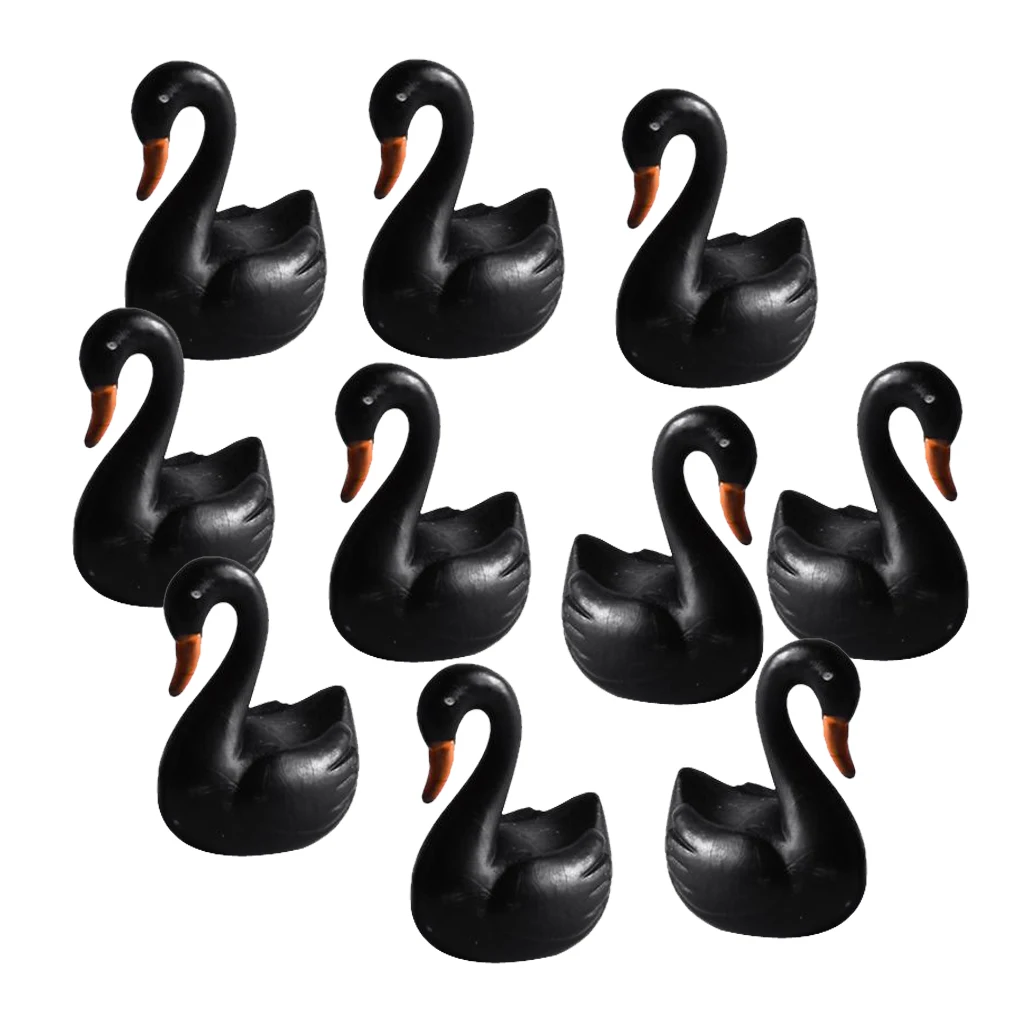 Figura de cisne de resina para jardín de hadas en microescena - imagen 3