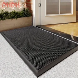 Felpudo antideslizante impermeable de goma pesada con diseño malla