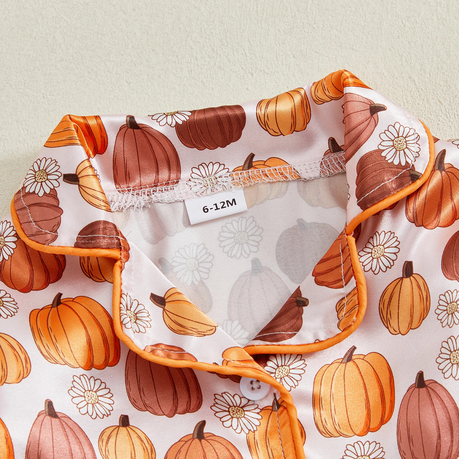 Pijama infantil Halloween estampado calabaza para niñas - imagen 3