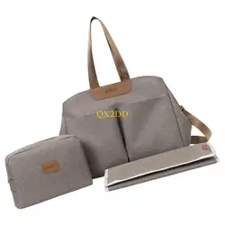 Bolso de pañales para mamá con cambiador, gran capacidad
