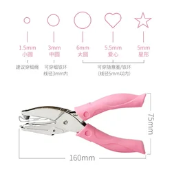 Perforadora kawaii de estrella, corazón y círculo para manualidades