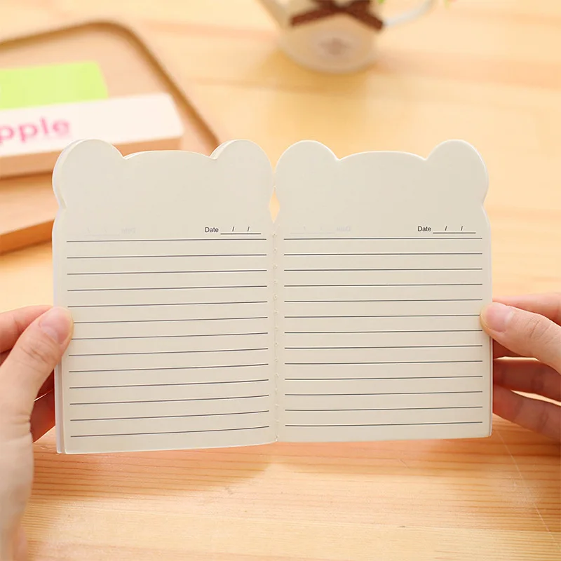 Cuaderno diario del cole con dibujos de oso y gato - imagen 3
