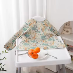 Baberos impermeables Elinfant delantal manga larga para bebé