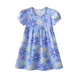 DXTON vestido niña manga corta estampado floral de verano