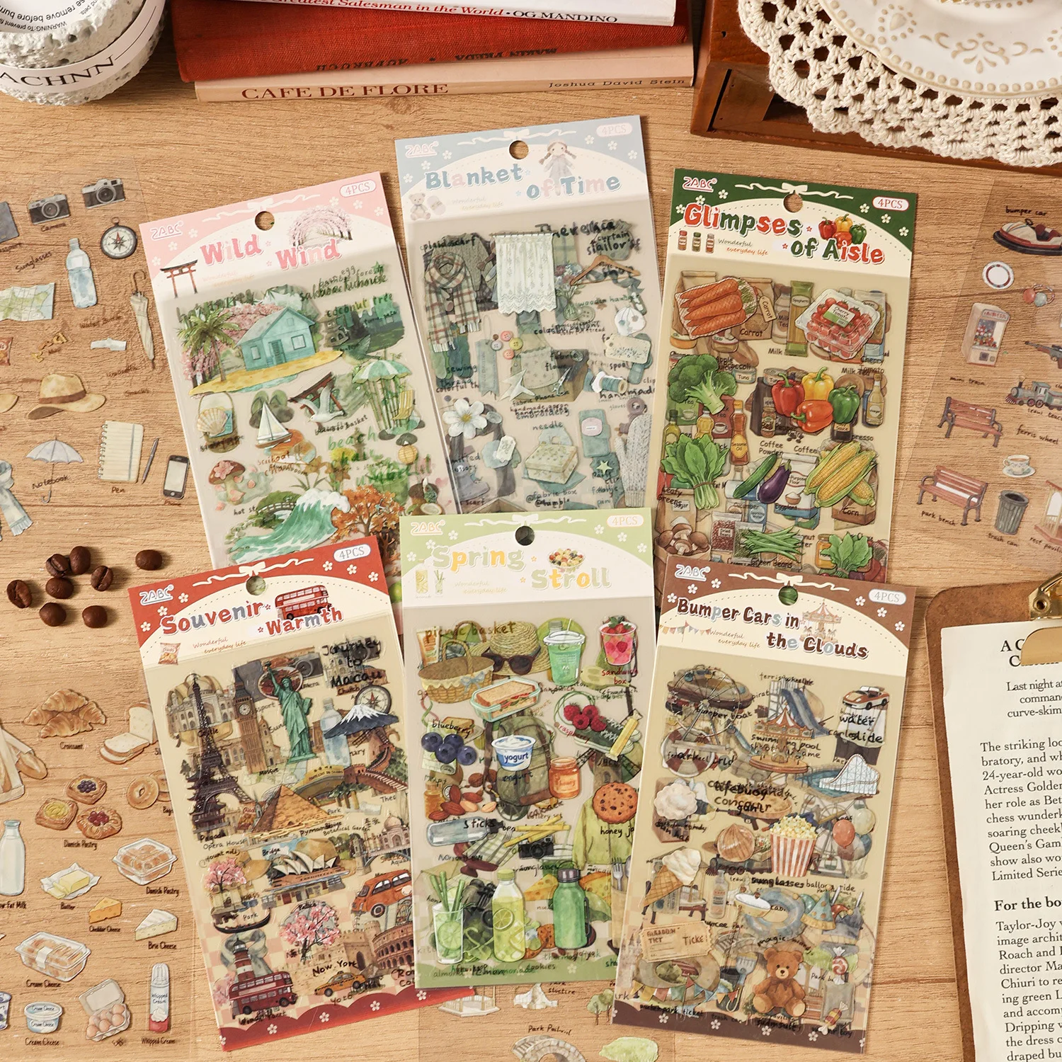 Pegatinas impermeables infantiles de acuarela para diario y cuaderno - imagen 2