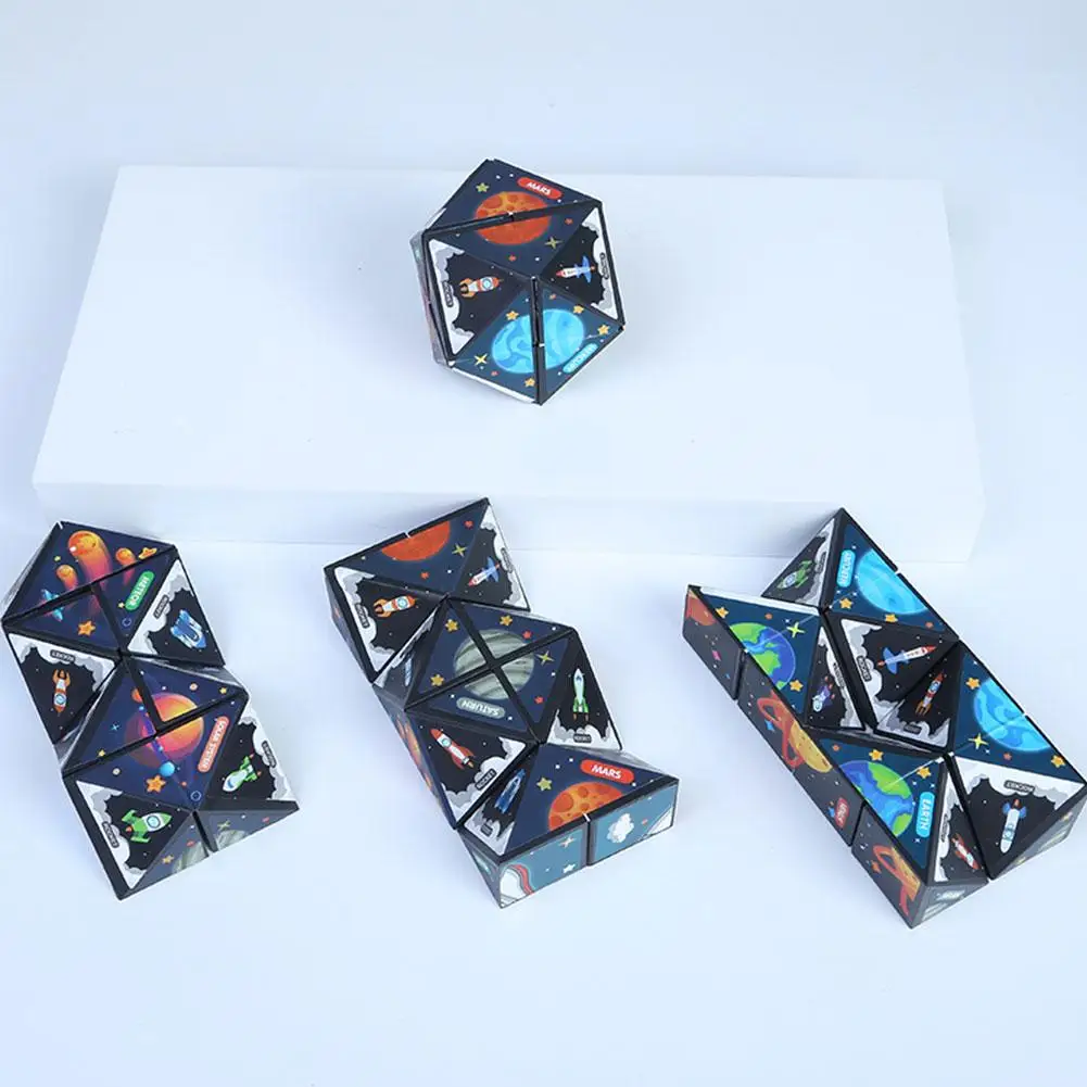 Cubo mágico antiestrés magnético para niños, rompecabezas infinito - imagen 4