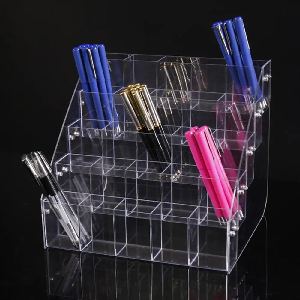 Organizador de rotuladores acrílico transparente – Estante de 5 niveles para papelería - imagen 2