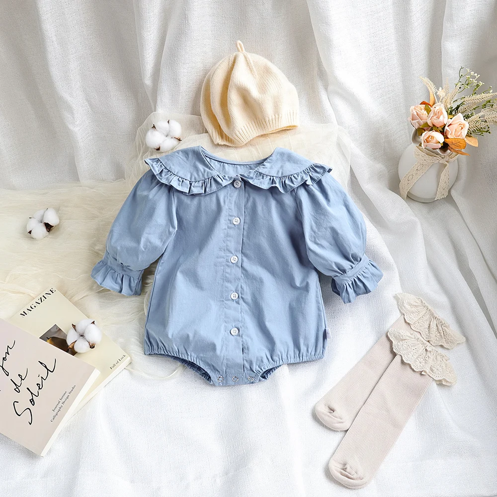 Milangel Body con volantes para niña – Cuello Peter Pan - imagen 5