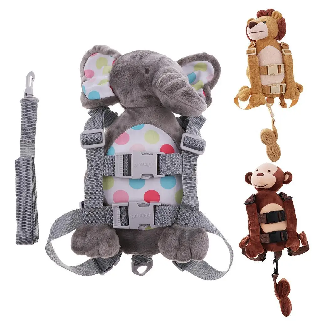 Arnés antipérdida ajustable para bebés con mochila de peluche - imagen 4