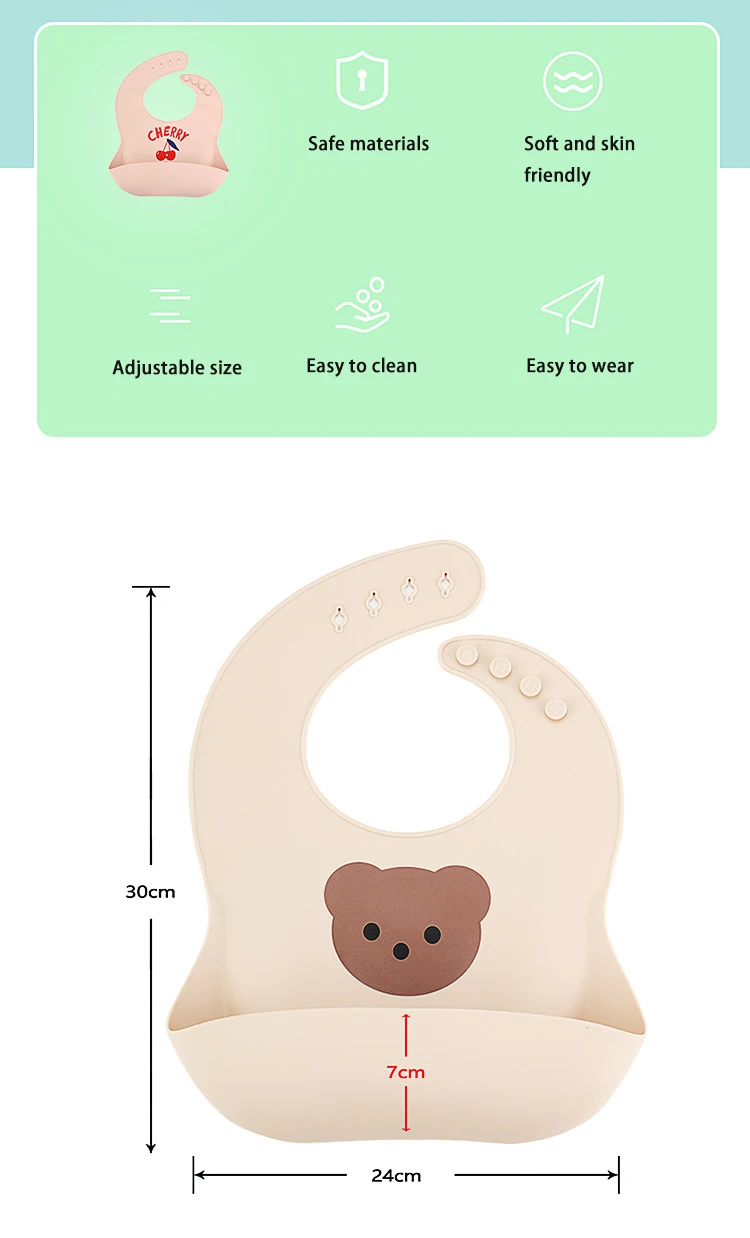 Baberos con diferentes diseños coloridos para bebé