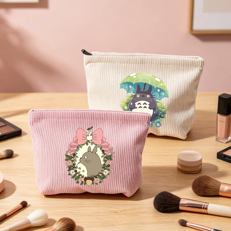 Bolsa de maquillaje de pana Mi vecino Totoro para estudiantes - imagen 5