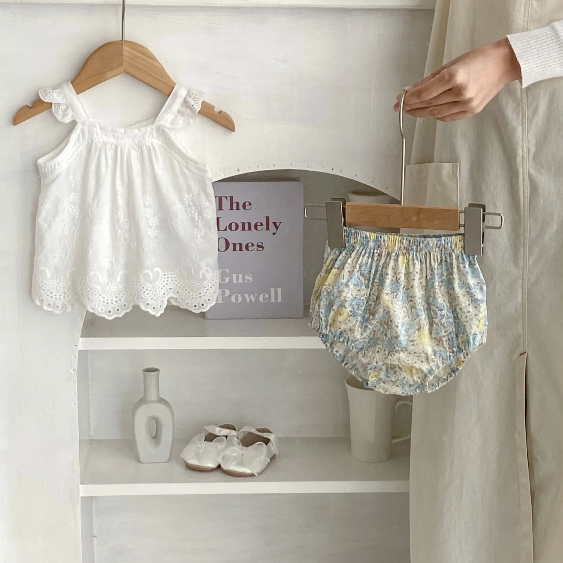 Milangel conjunto de verano para niña con volantes y shorts florales - imagen 4