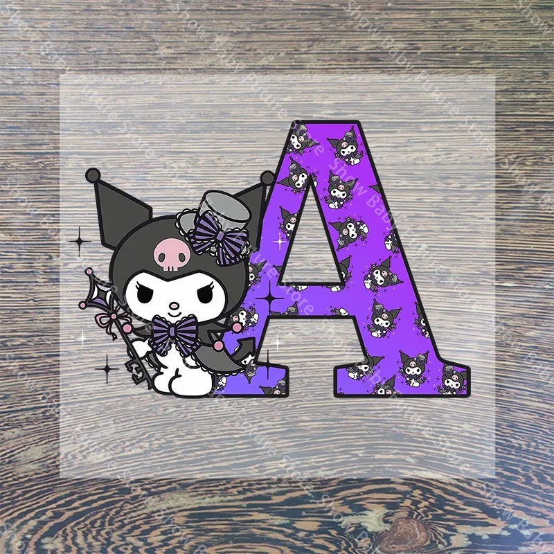 Parche termoadhesivo Kuromi de letras y leopardo para ropa - imagen 3