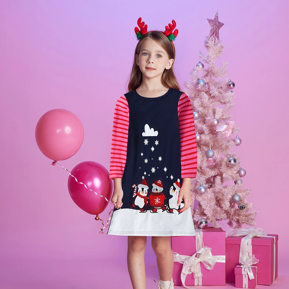 Estilo infantil de algodón con estampado navideño