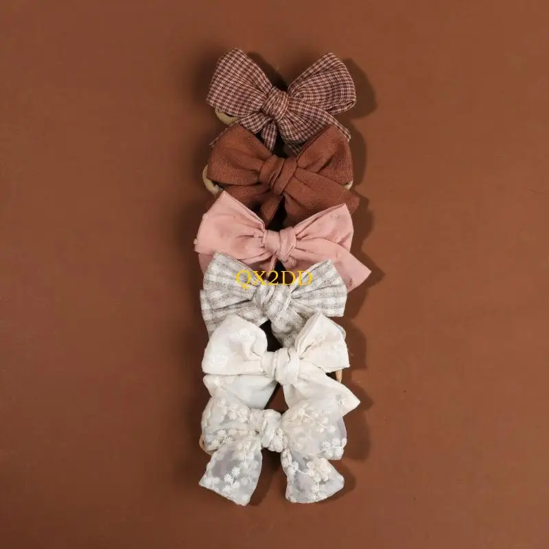 QX2D Diadema suave con lazo para bebé – Accesorio pelo infantil - imagen 4