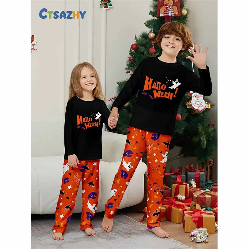 Pijama de Halloween familiar de manga larga para mamá e hija - imagen 2