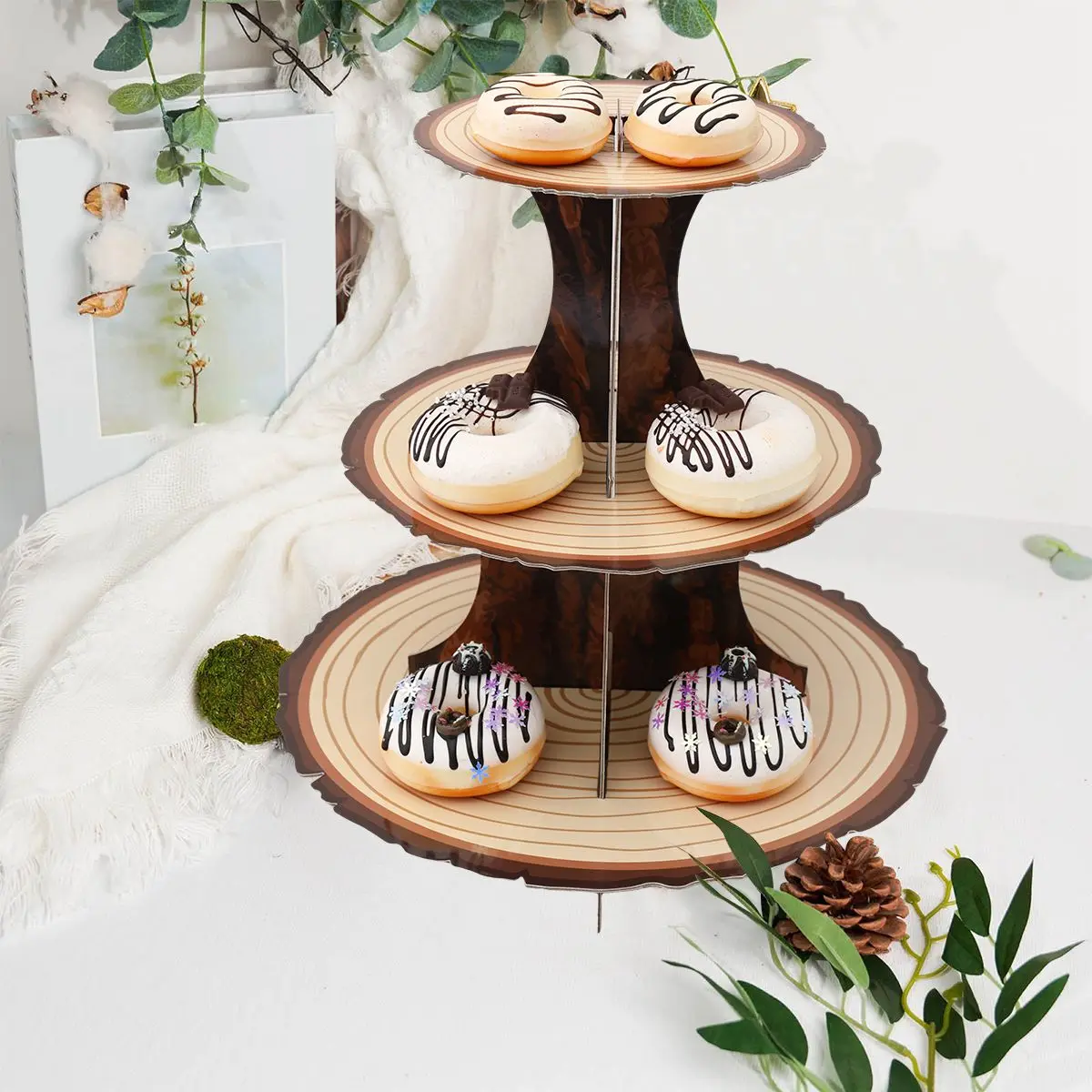 Molde de magdalenas infantil de madera – Diseño bosque natural - imagen 3