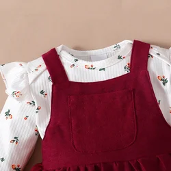 Vestido princesa bebe 0-18 meses - conjunto rojo con volantes