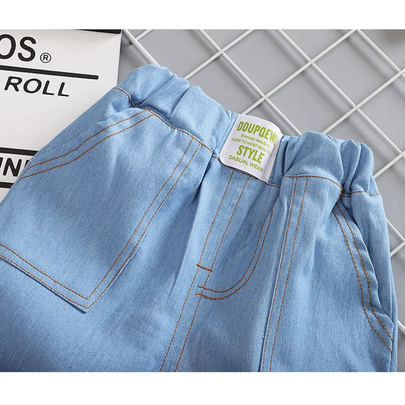 Pantalones cortos de verano con letras para niños pequeños - imagen 4