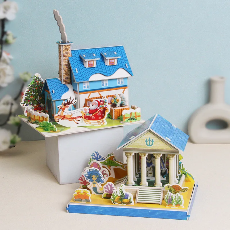 Rompecabezas 3D de papel artesanal para niños, modelo de construcción - imagen 5