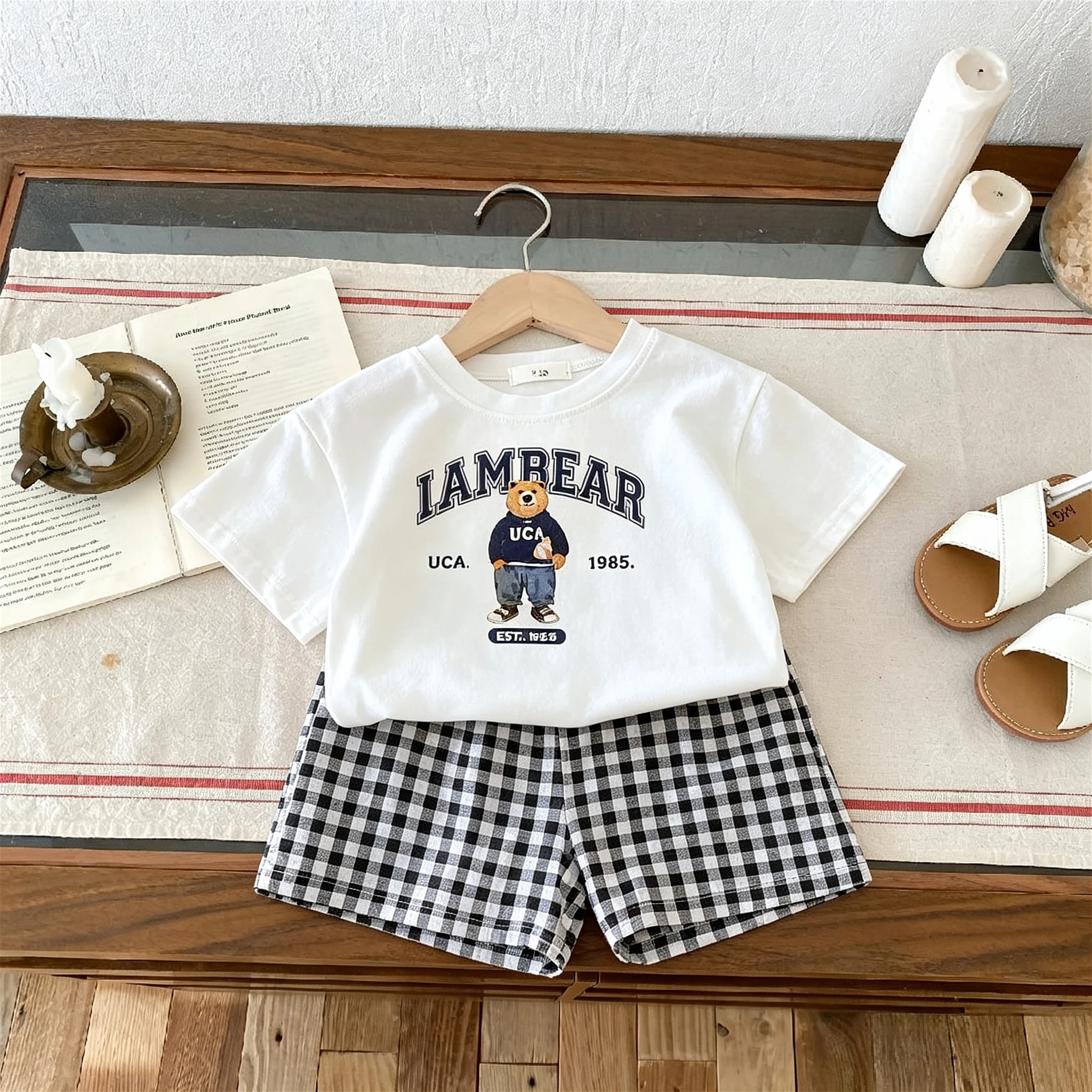 Conjunto de verano infantil camiseta estampada y pantalón corto - imagen 5