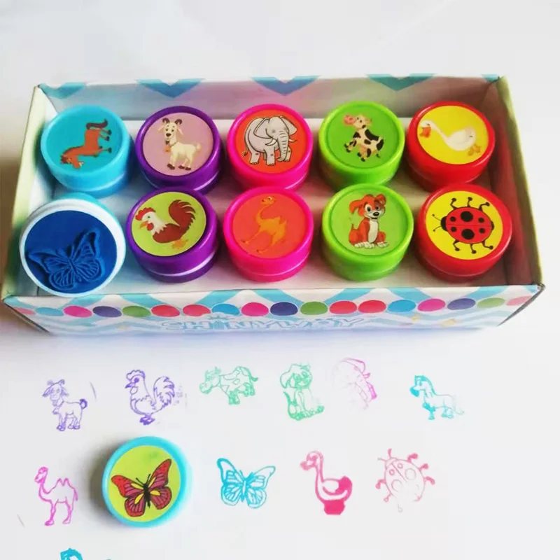 Sellos de tinta autoadhesivos con animales para manualidades - imagen 3