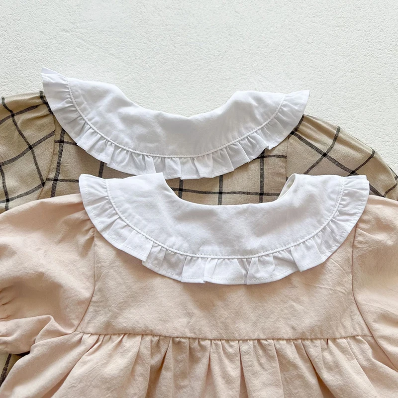 Conjunto bebé cuadros algodón – Camiseta y bombachos cómodos - imagen 3