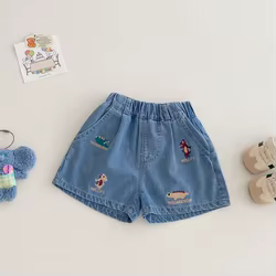 MILANCEL Shorts Vacleros Niño Dinosaurios Bordados