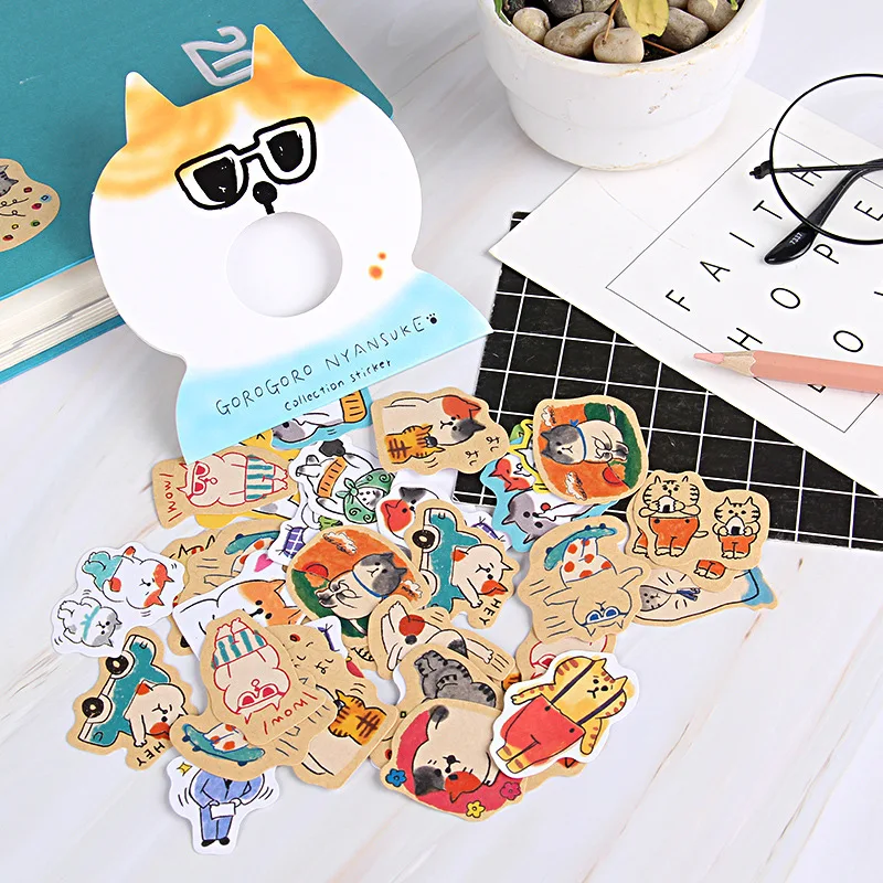Pegatinas de gato lindo para scrapbooking y álbum diario - imagen 2