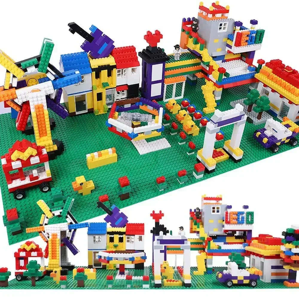 Placa de construcción doble cara multicolor compatible con bloques - imagen 4