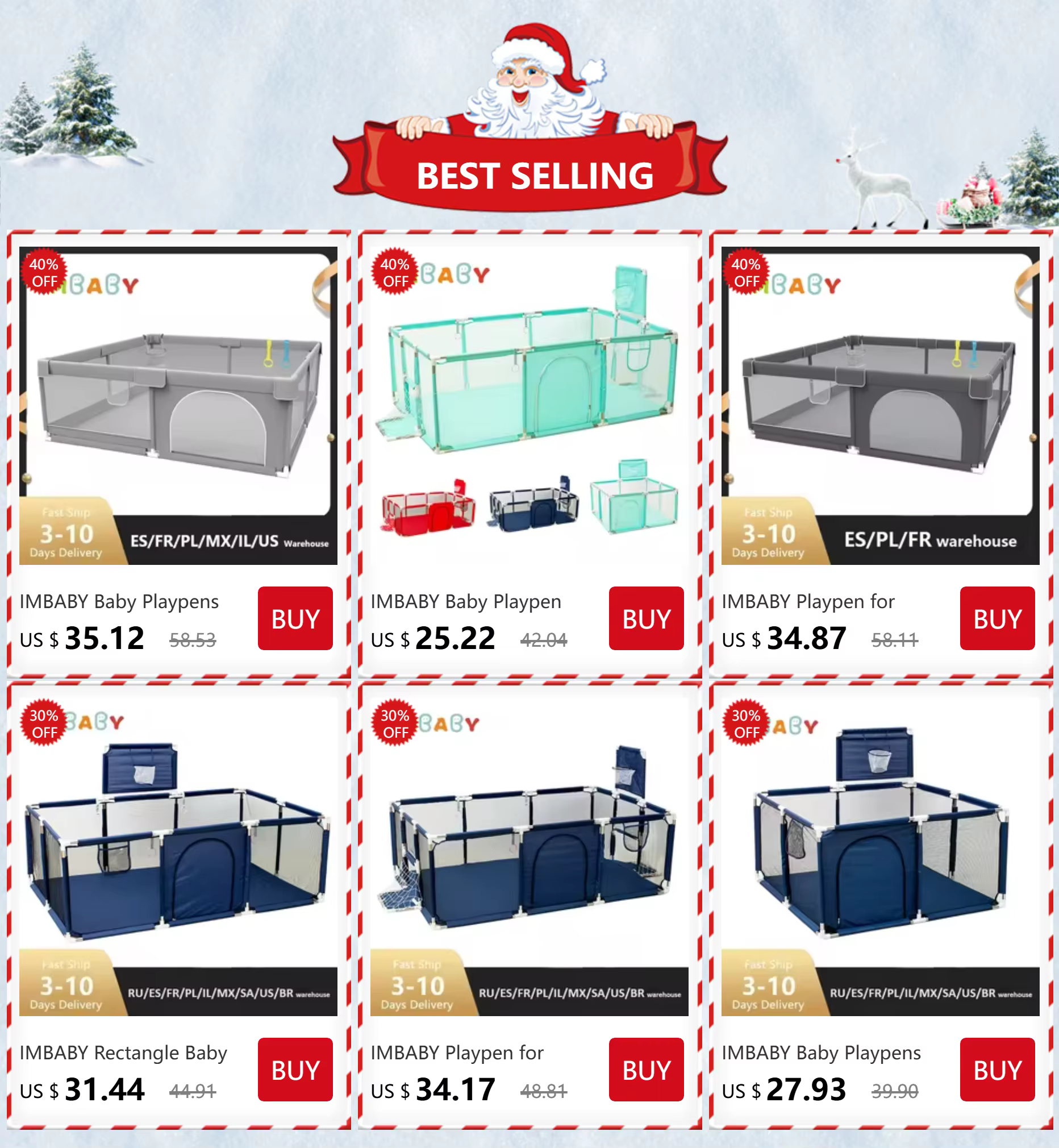 Parque infantil IMBABY configuración rectangular