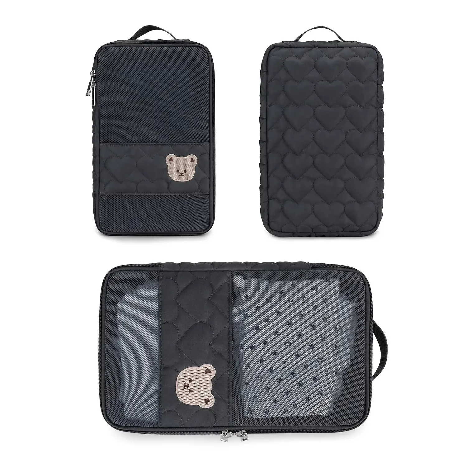 Bolsa de pañales impermeable portátil con cremallera para bebé - imagen 4