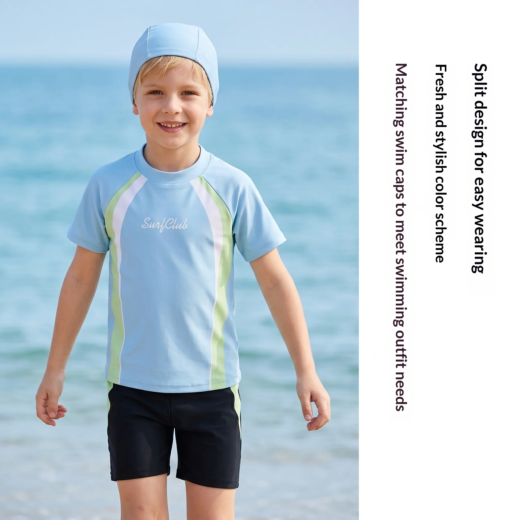 Bañador infantil con protección UV y secado rápido, para niños