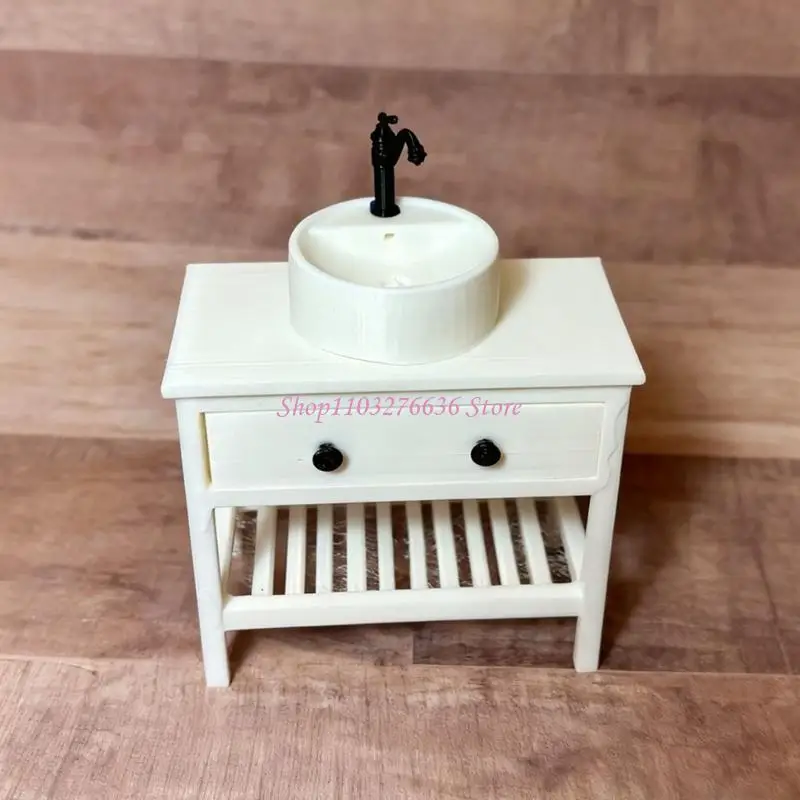 Fregadero de juguete miniatura plástico artístico para baño - imagen 3