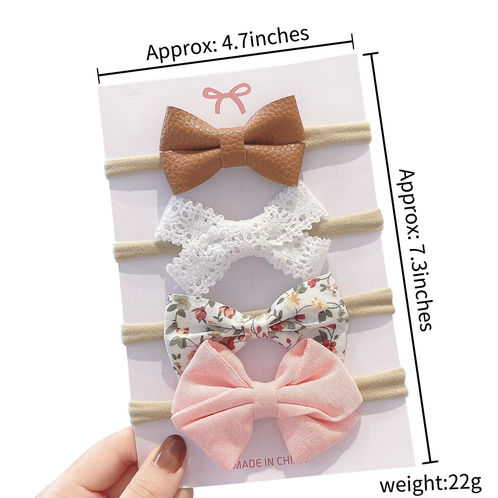 Diadema lazo encaje para bebé recién nacida – Accesorio suave - imagen 4