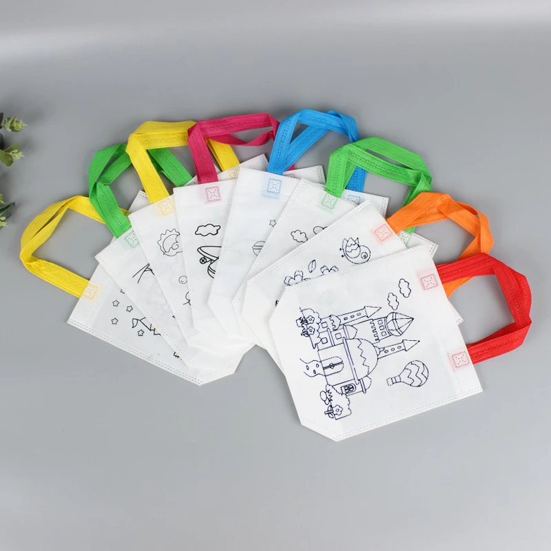 Bolsa de grafiti DIY infantil para colorear con pintura