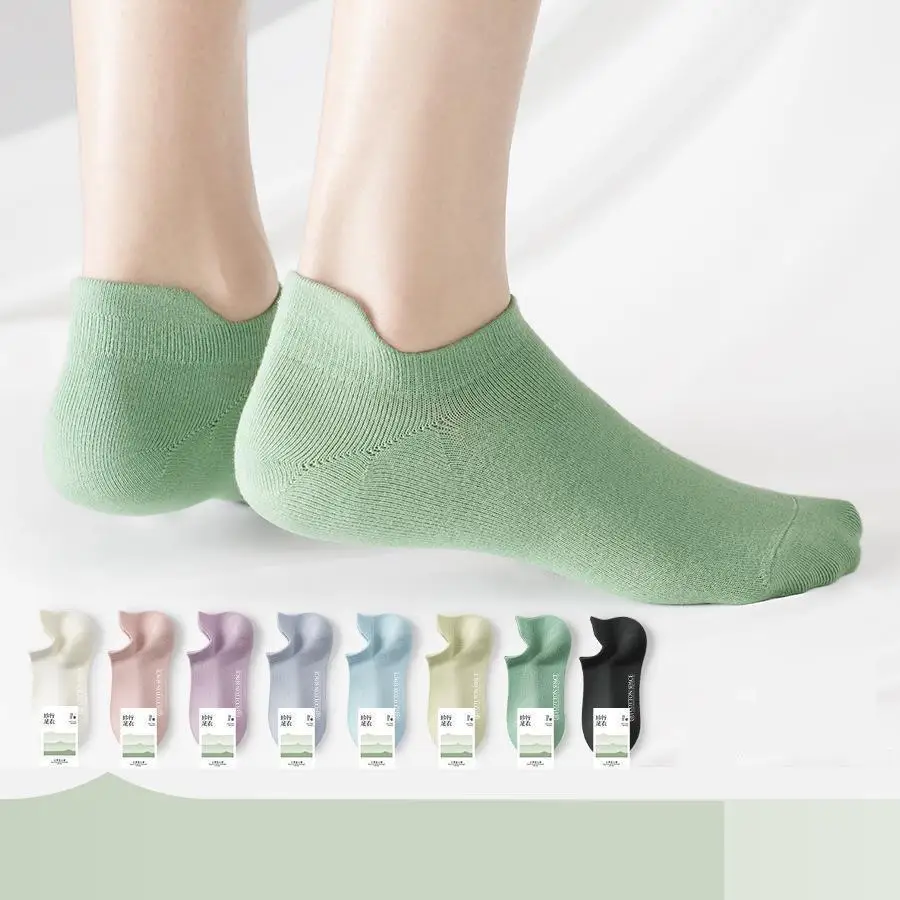 Calcetines tobilleros de algodón transpirables para mujer, cómodos - imagen 4