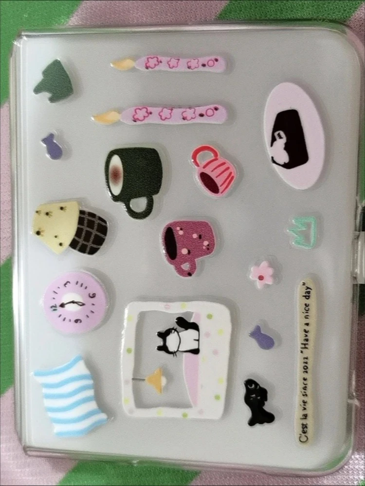 Pegatinas 3D de perros y muñecos de nieve para decorar