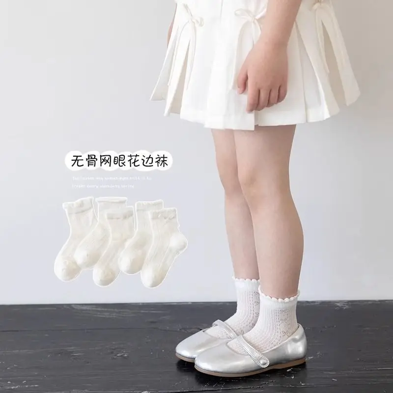 Calcetines de algodón con volantes princesa tobilleros para niños - imagen 4